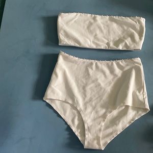 Marysia bandeau and high waisted bikini